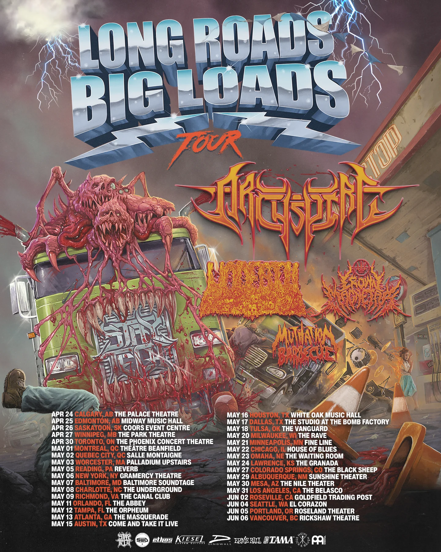 Crown Magnetar Long Roads Big Loads Tour Poster 2026